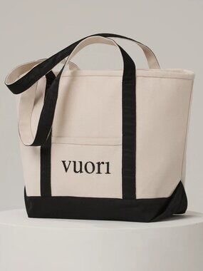New With Tags Vuori Limited Edition Canvas Tote Bag Natural Large